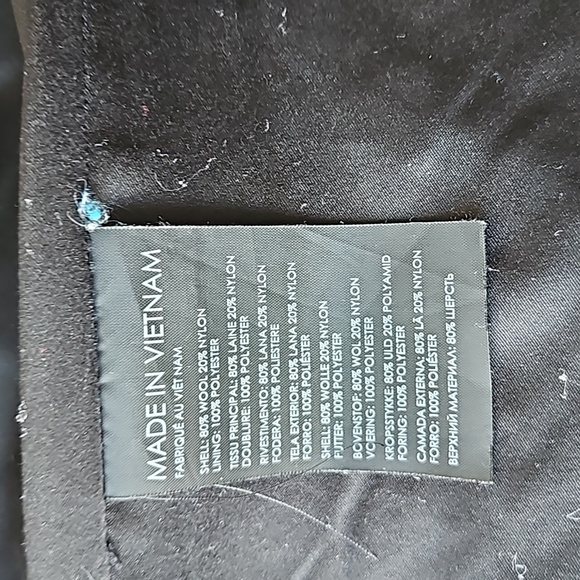 SOLD - Club Monaco Wool Blend Double Breasted Long Coat - Size XS - Picture 6 of 6